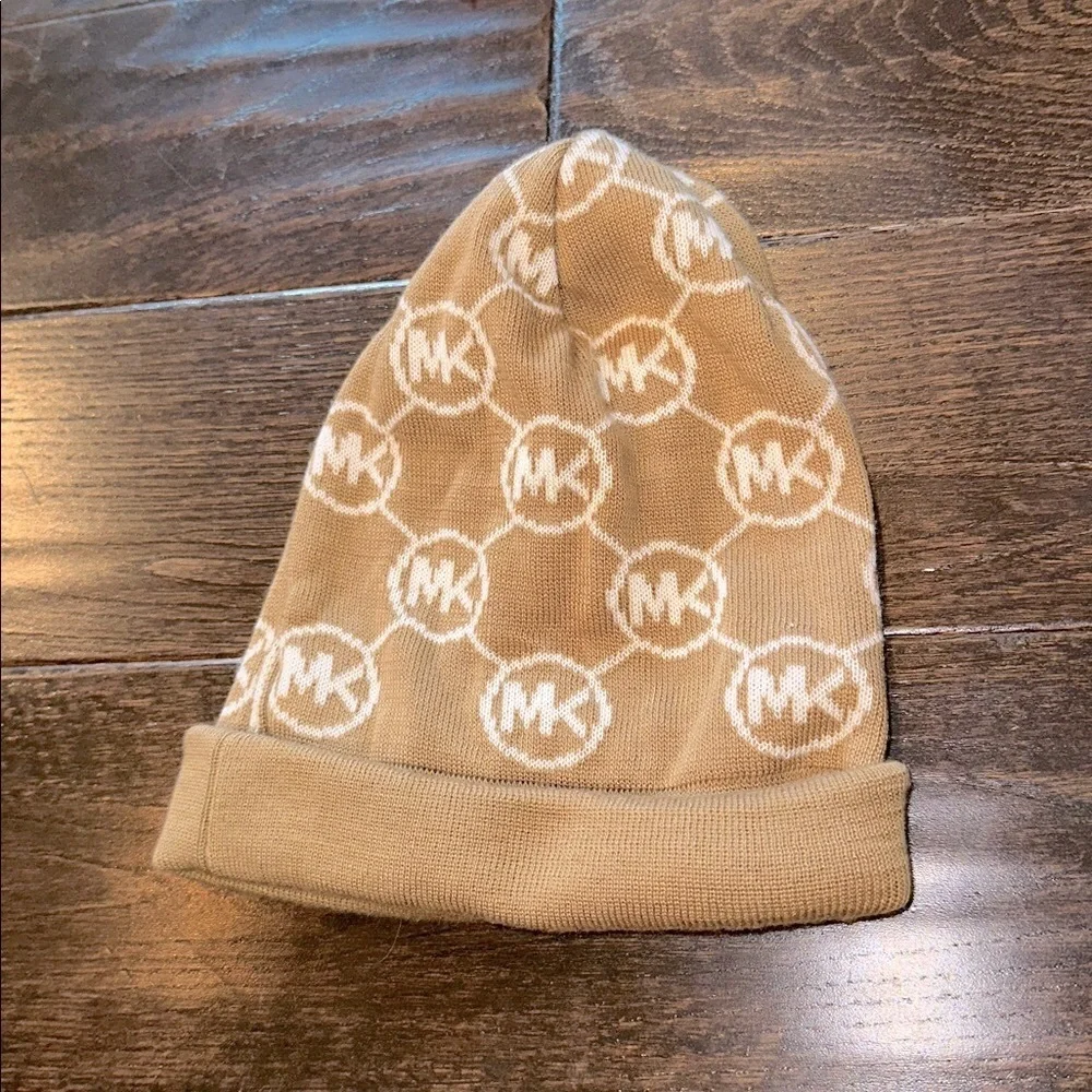 Michael Kors Tan Logo Beanie